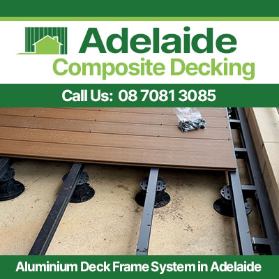Aluminium deck frame system with composite decking boards installation in Adelaide