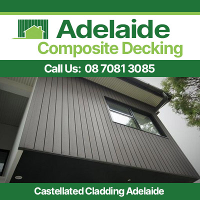 Durable castellated cladding with vertical grey ribbed planks for contemporary home in Adelaide